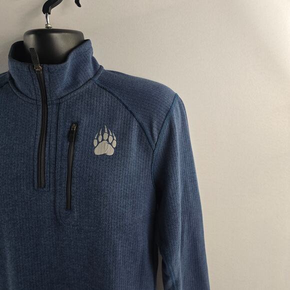 Duluth Trading Co Alaskan Hardgear Men’s Medium Quarter Zip Pullover Blue 6537 - Picture 2 of 9